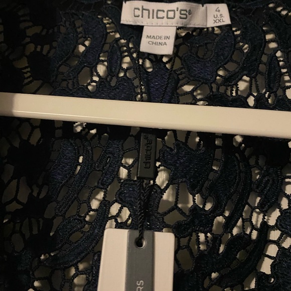 Chico's Navy Lace Jacket - Picture 6 of 7